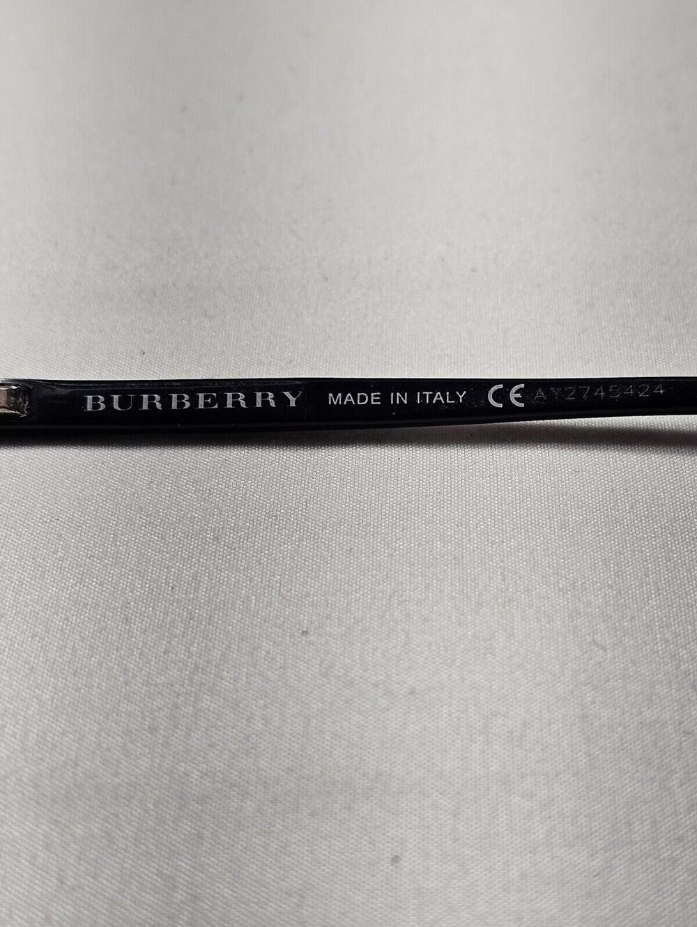 Burberry Eyeglasses Half Rim Rectangular Black Metal Frame B1049B 1001 51-18-135 - Picture 4 of 10